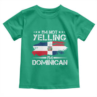 Funny I'm Not Yelling I Am Just Dominican Toddler T Shirt Vintage DR Flag - Wonder Print Shop