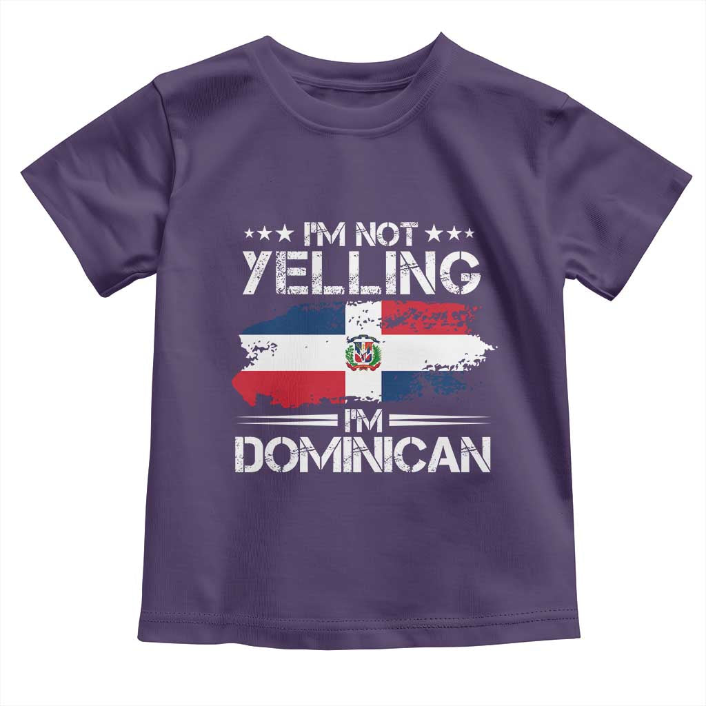Funny I'm Not Yelling I Am Just Dominican Toddler T Shirt Vintage DR Flag - Wonder Print Shop