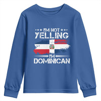 Funny I'm Not Yelling I Am Just Dominican Youth Sweatshirt Vintage DR Flag - Wonder Print Shop