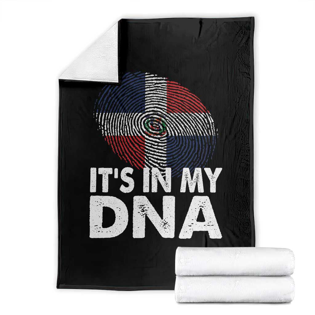 It's in My DNA Dominican Flag Throw Blanket - Wonder Print Shop