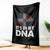 It's in My DNA Dominican Flag Throw Blanket - Wonder Print Shop