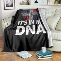 It's in My DNA Dominican Flag Throw Blanket - Wonder Print Shop
