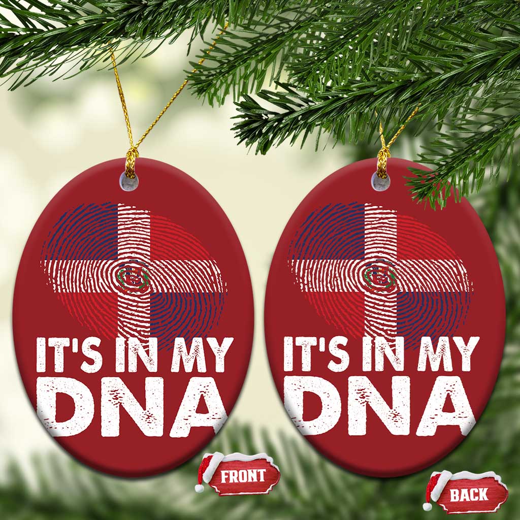 It's in My DNA Dominican Flag Christmas Ornament - Wonder Print Shop