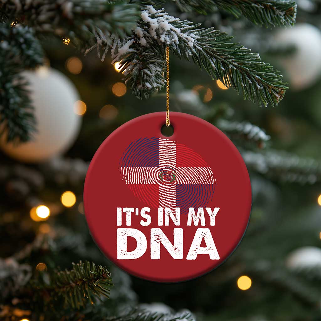 It's in My DNA Dominican Flag Christmas Ornament - Wonder Print Shop