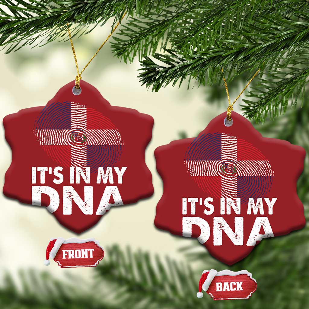 It's in My DNA Dominican Flag Christmas Ornament - Wonder Print Shop