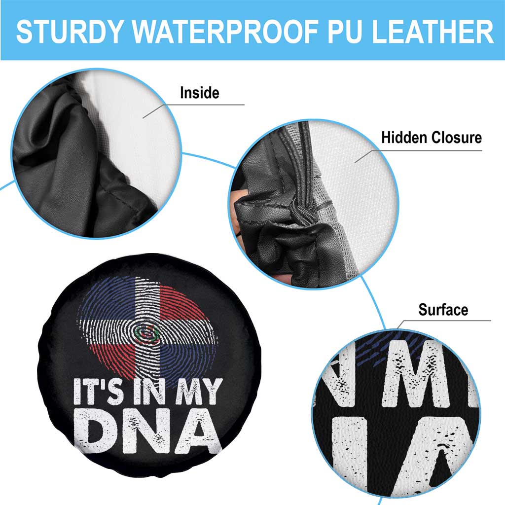It's in My DNA Dominican Flag Spare Tire Cover - Wonder Print Shop