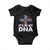 It's in My DNA Dominican Flag Baby Onesie - Wonder Print Shop