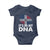 It's in My DNA Dominican Flag Baby Onesie - Wonder Print Shop