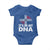 It's in My DNA Dominican Flag Baby Onesie - Wonder Print Shop