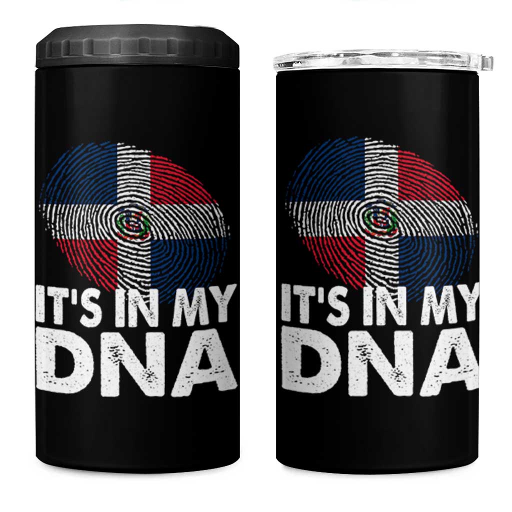 It's in My DNA Dominican Flag 4 in 1 Can Cooler Tumbler - Wonder Print Shop