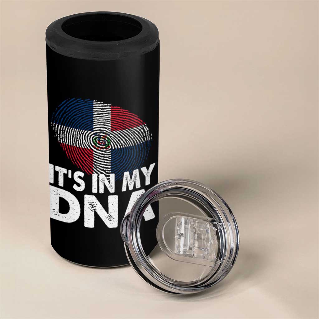 It's in My DNA Dominican Flag 4 in 1 Can Cooler Tumbler - Wonder Print Shop