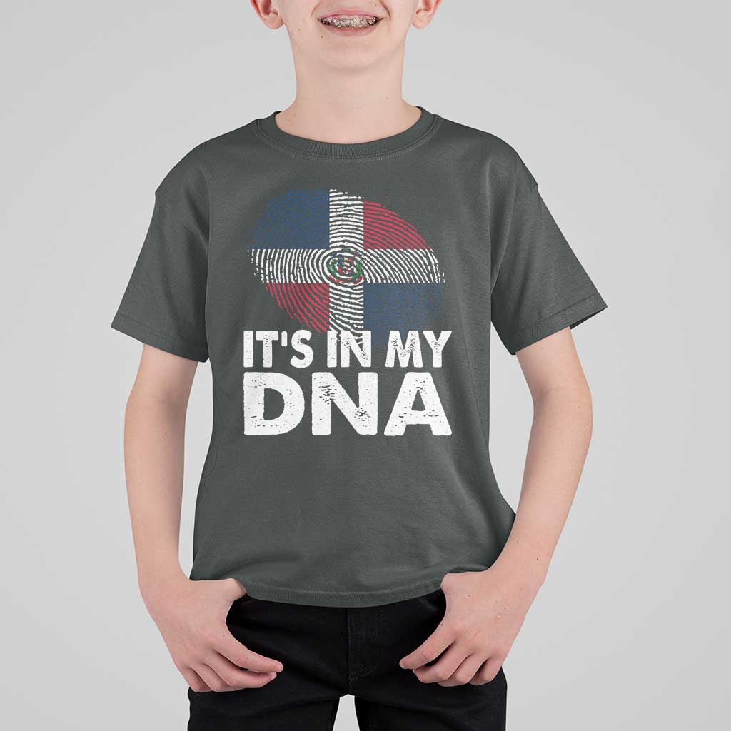 It's in My DNA Dominican Flag T Shirt For Kid - Wonder Print Shop
