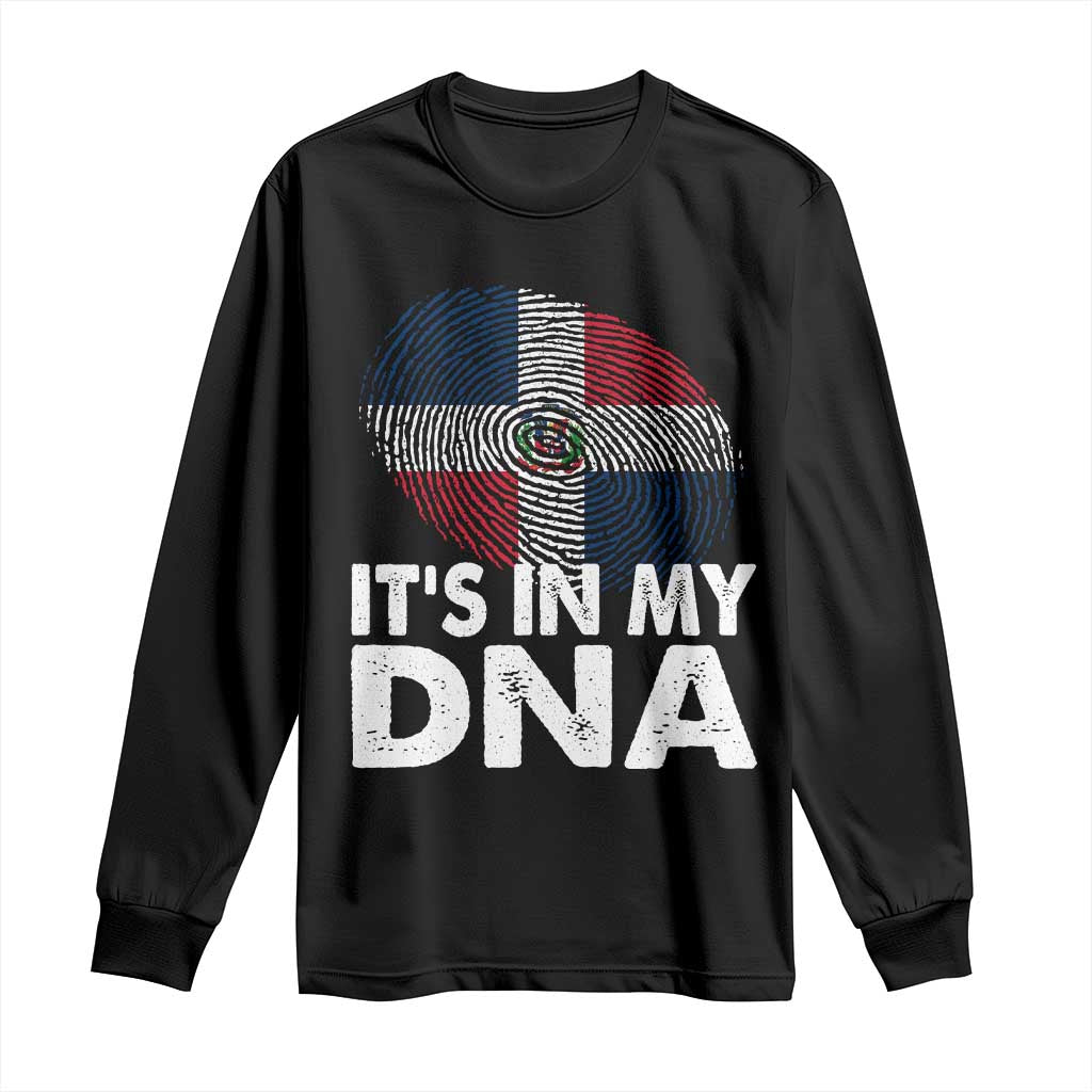 It's in My DNA Dominican Flag Long Sleeve Shirt - Wonder Print Shop