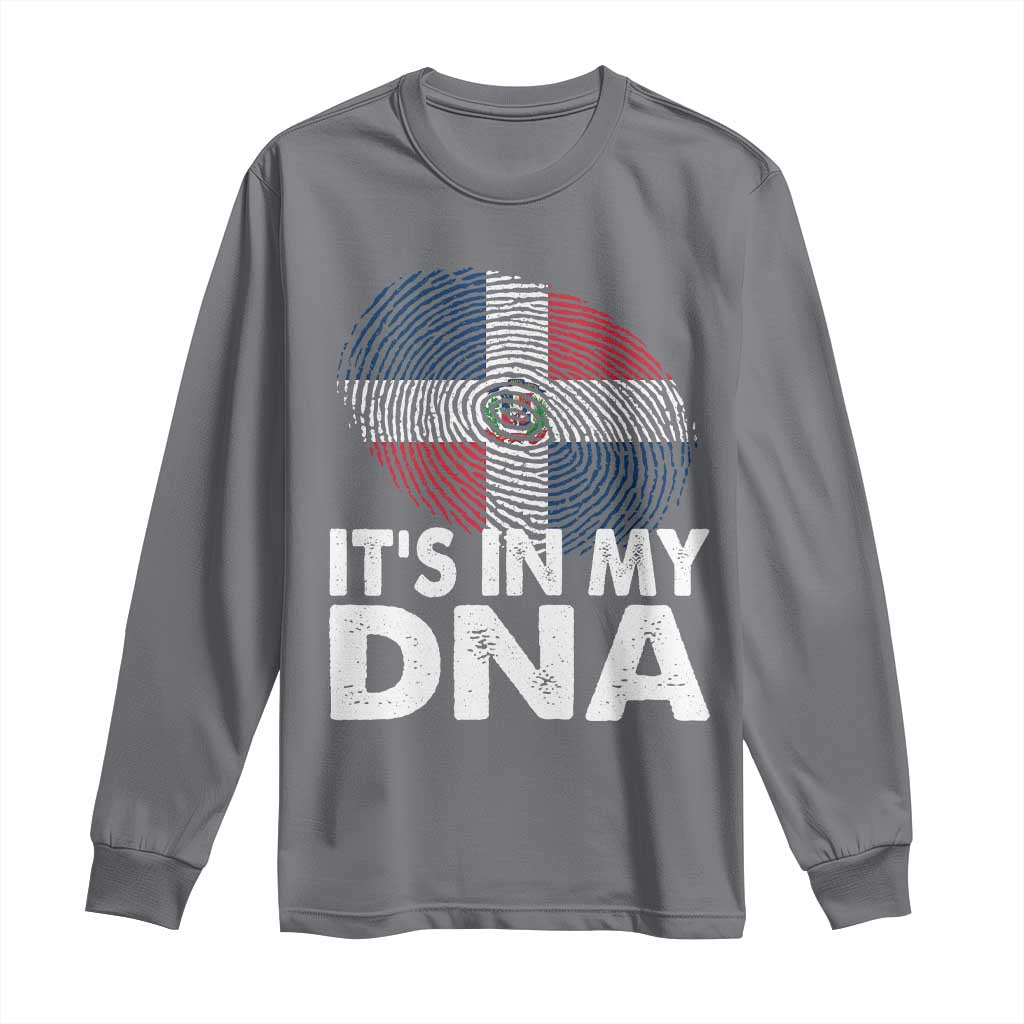 It's in My DNA Dominican Flag Long Sleeve Shirt - Wonder Print Shop