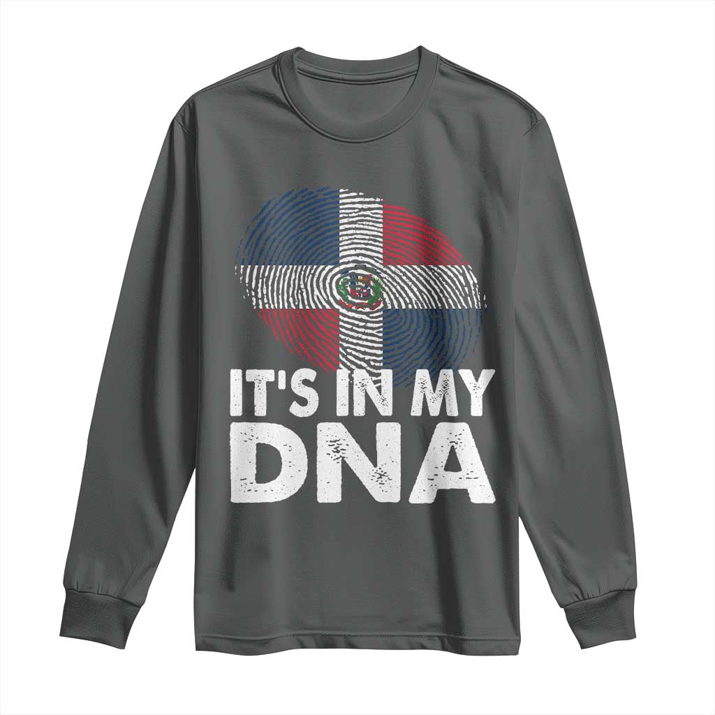 It's in My DNA Dominican Flag Long Sleeve Shirt - Wonder Print Shop