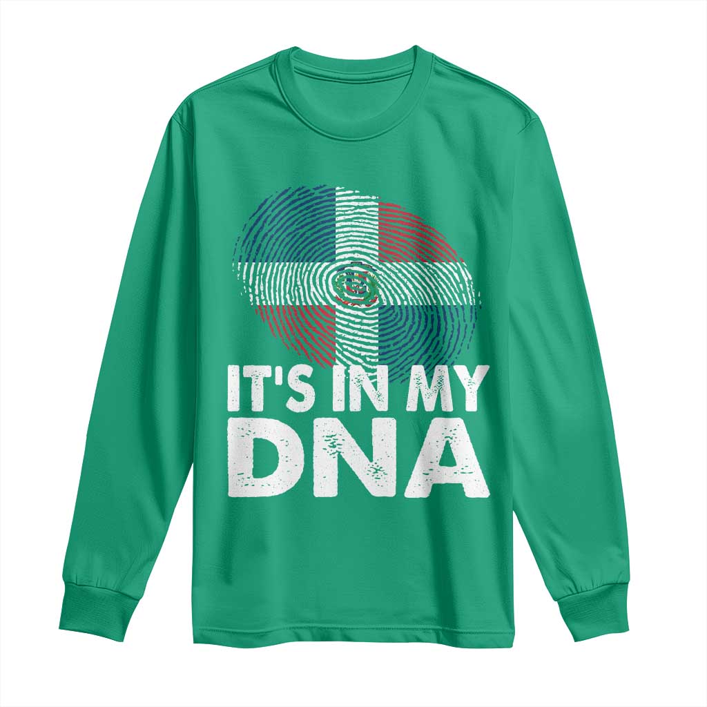 It's in My DNA Dominican Flag Long Sleeve Shirt - Wonder Print Shop