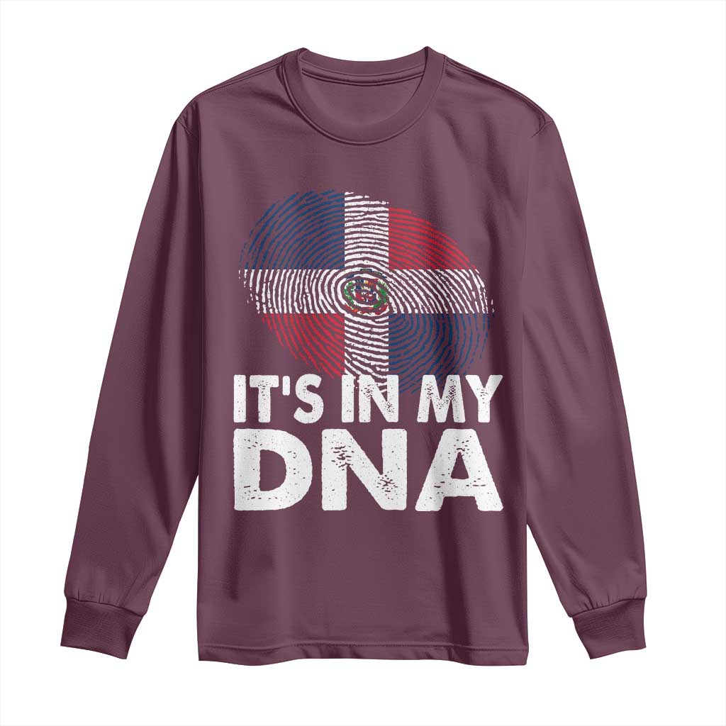 It's in My DNA Dominican Flag Long Sleeve Shirt - Wonder Print Shop