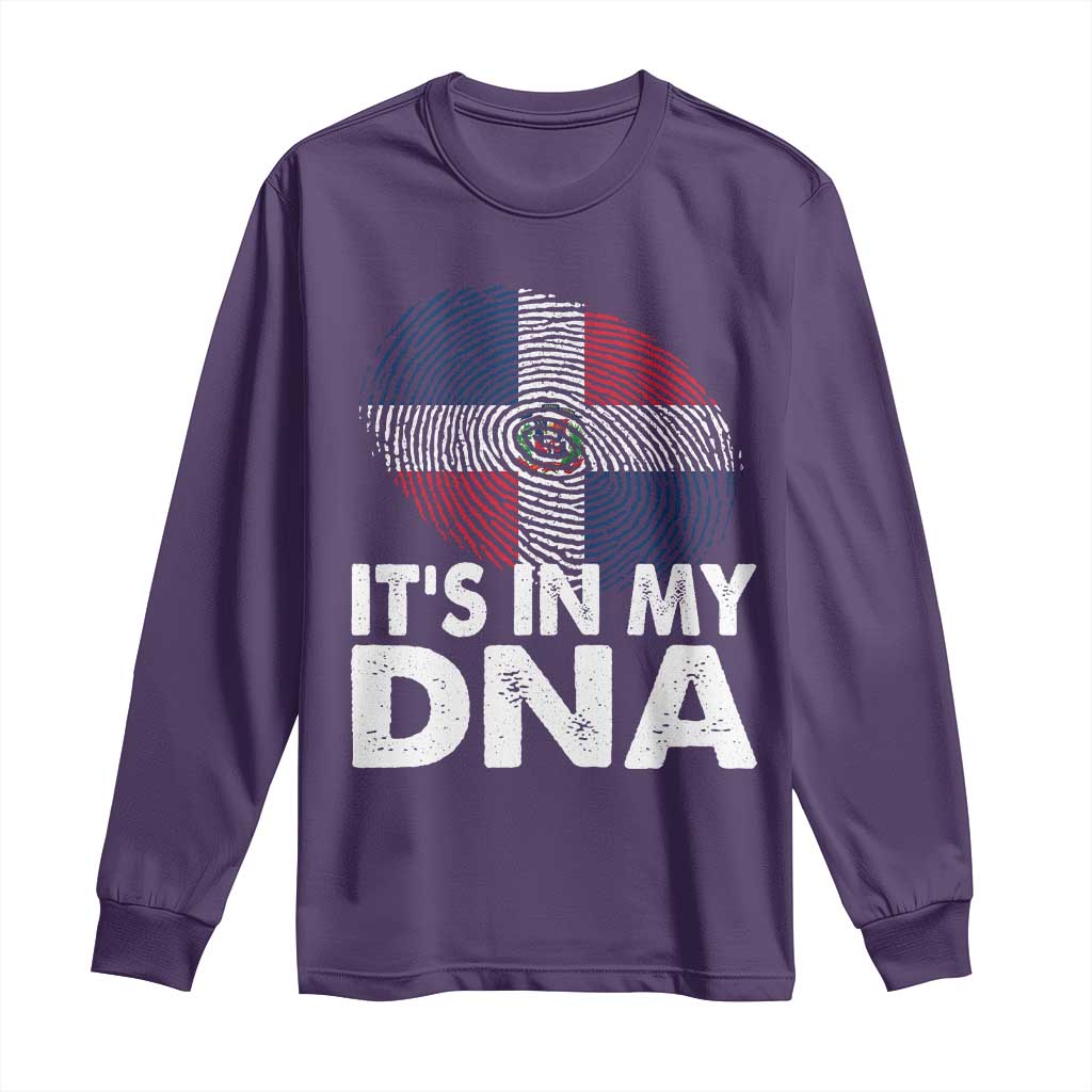 It's in My DNA Dominican Flag Long Sleeve Shirt - Wonder Print Shop