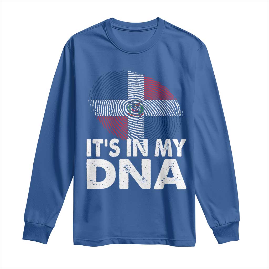 It's in My DNA Dominican Flag Long Sleeve Shirt - Wonder Print Shop