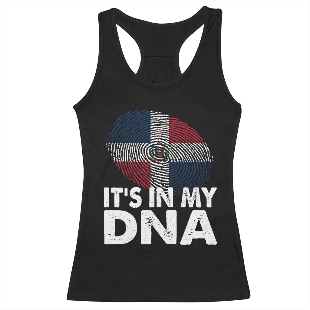 It's in My DNA Dominican Flag Racerback Tank Top - Wonder Print Shop