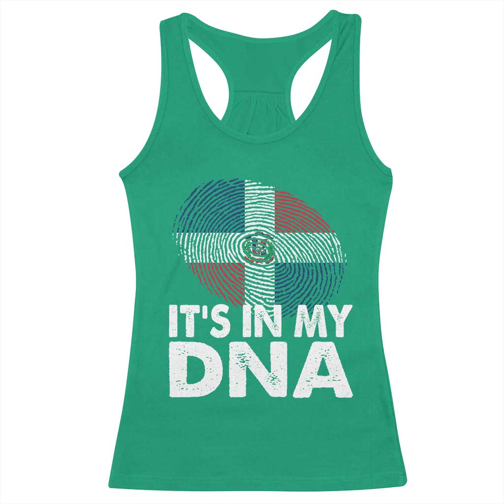 It's in My DNA Dominican Flag Racerback Tank Top - Wonder Print Shop