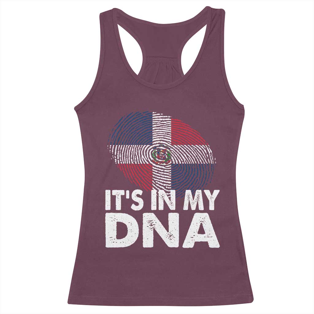 It's in My DNA Dominican Flag Racerback Tank Top - Wonder Print Shop