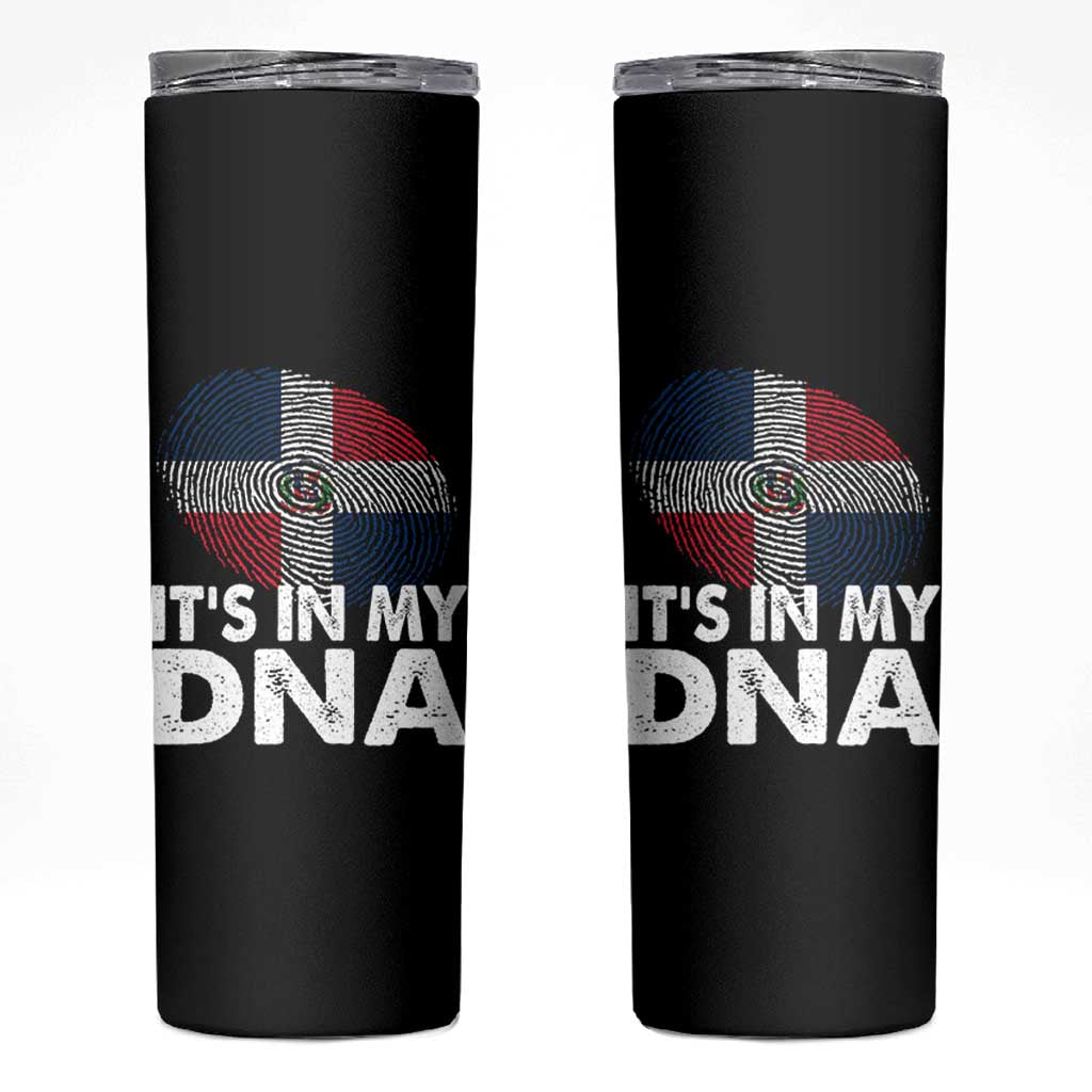 It's in My DNA Dominican Flag Skinny Tumbler - Wonder Print Shop