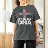 It's in My DNA Dominican Flag T Shirt For Women - Wonder Print Shop