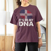It's in My DNA Dominican Flag T Shirt For Women - Wonder Print Shop