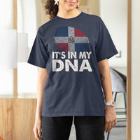 It's in My DNA Dominican Flag T Shirt For Women - Wonder Print Shop