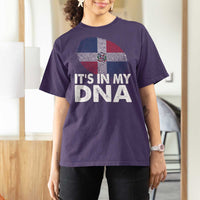 It's in My DNA Dominican Flag T Shirt For Women - Wonder Print Shop
