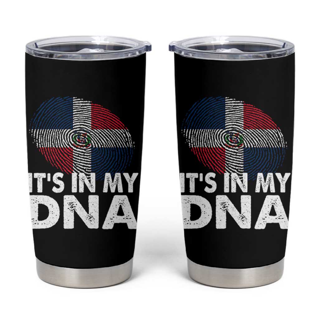 It's in My DNA Dominican Flag Tumbler Cup - Wonder Print Shop