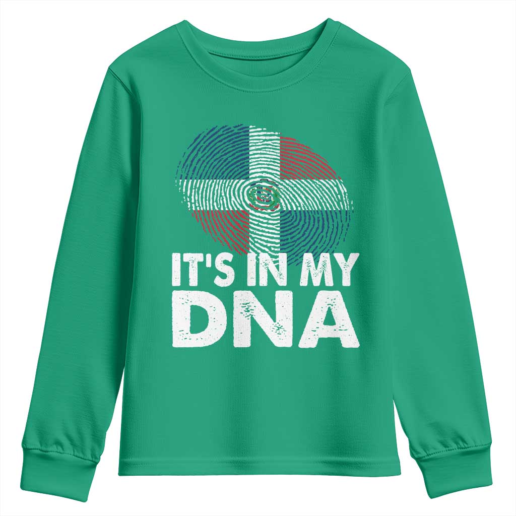 It's in My DNA Dominican Flag Youth Sweatshirt - Wonder Print Shop