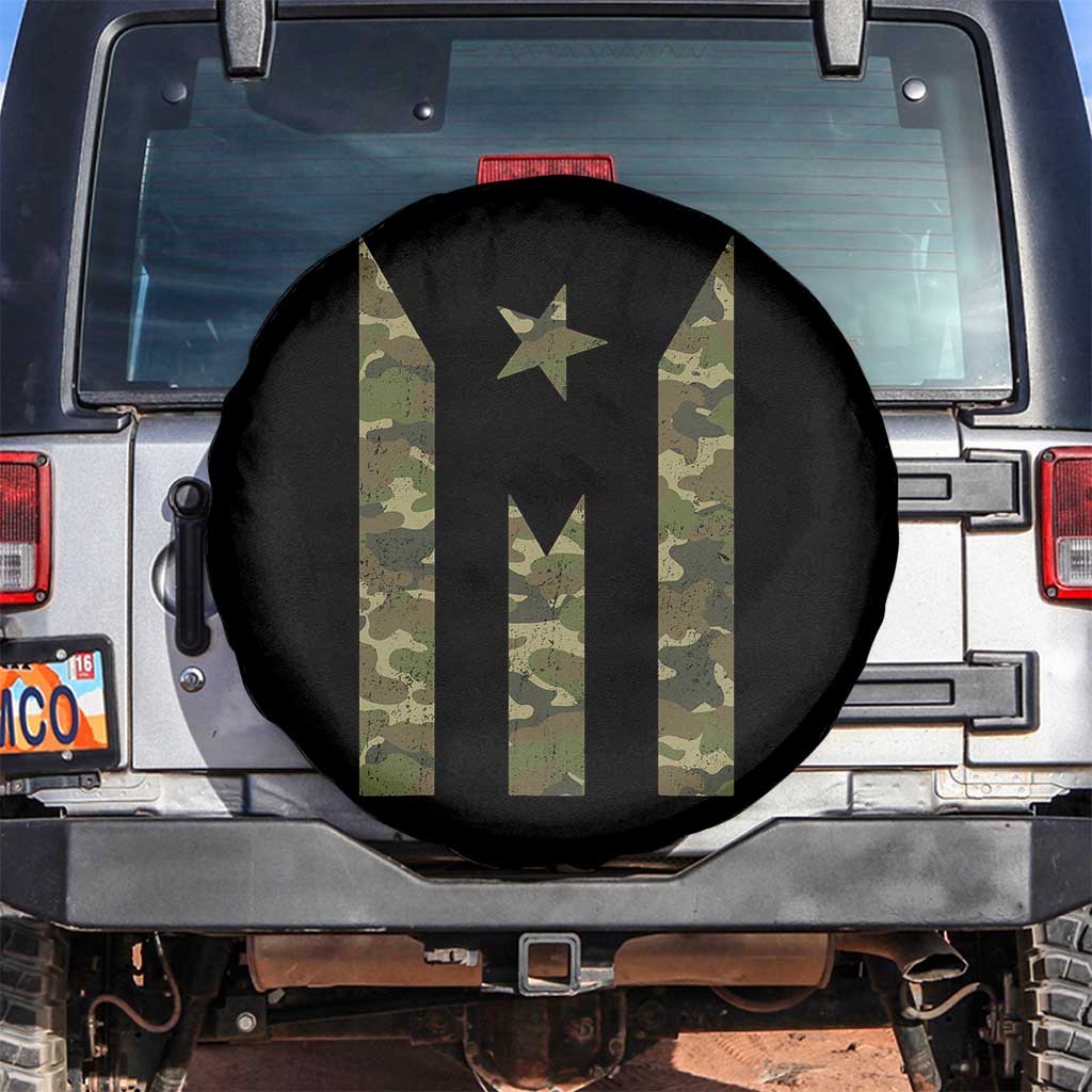 Camo Puerto Rico Flag Spare Tire Cover Hispanic Heritage Month Boricua Rican - Wonder Print Shop