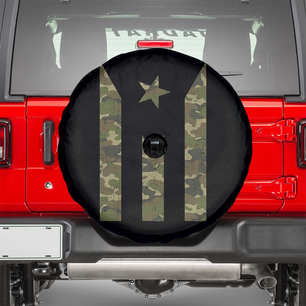 Camo Puerto Rico Flag Spare Tire Cover Hispanic Heritage Month Boricua Rican - Wonder Print Shop