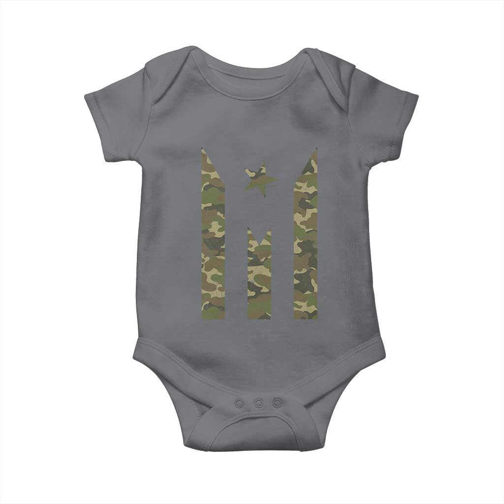 Camo Puerto Rico Flag Baby Onesie Hispanic Heritage Month Boricua Rican - Wonder Print Shop