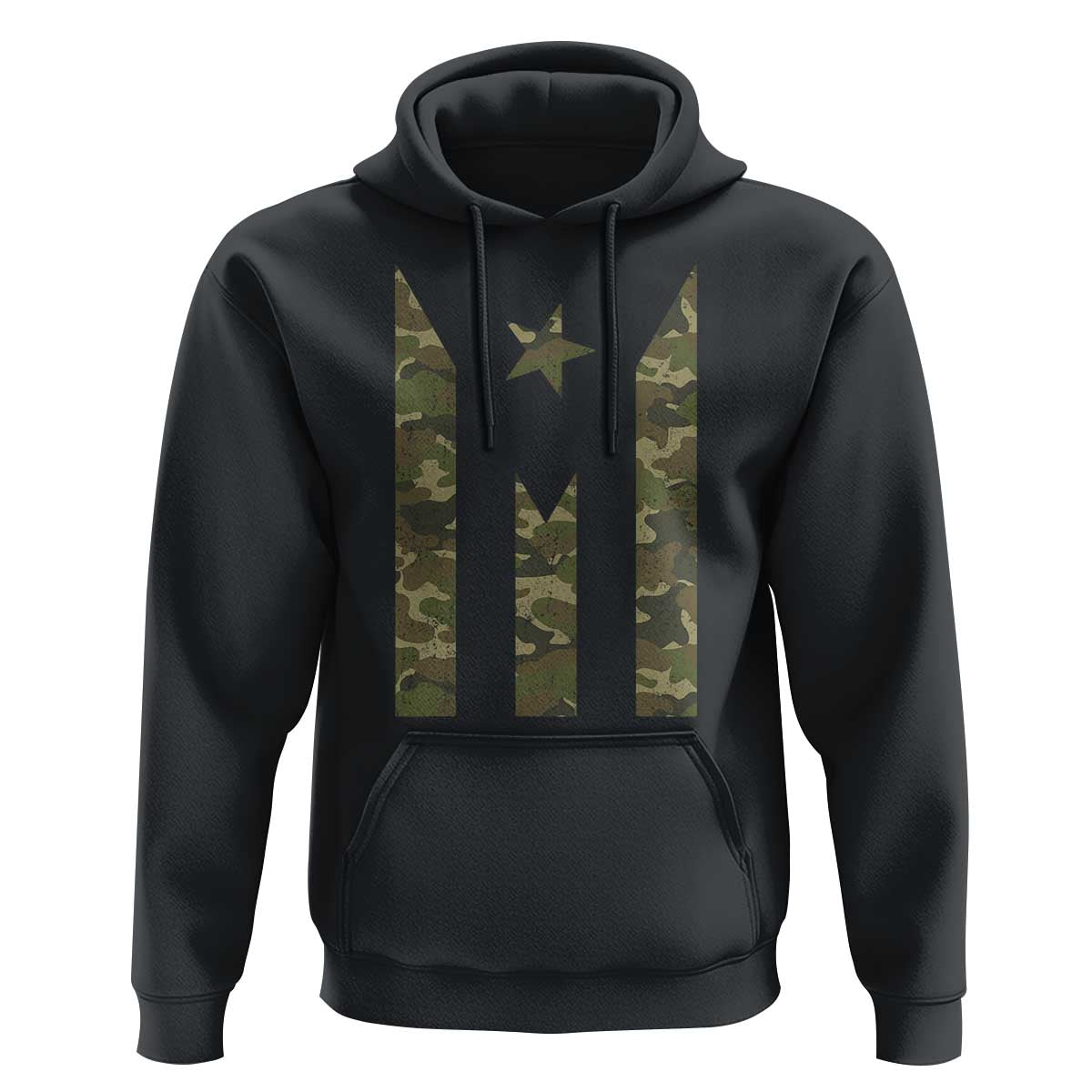 Camo Puerto Rico Flag Hoodie Hispanic Heritage Month Boricua Rican - Wonder Print Shop