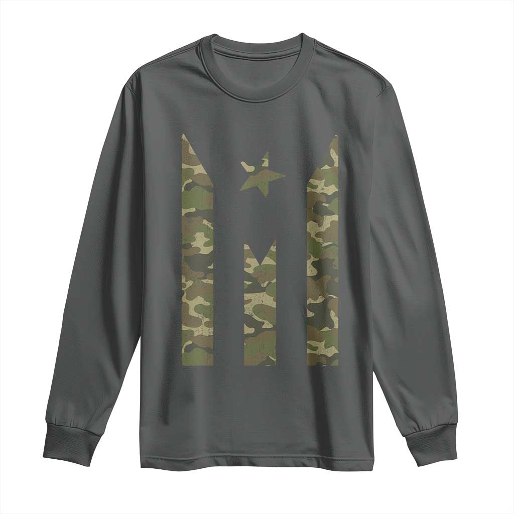 Camo Puerto Rico Flag Long Sleeve Shirt Hispanic Heritage Month Boricua Rican - Wonder Print Shop