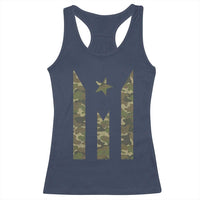 Camo Puerto Rico Flag Racerback Tank Top Hispanic Heritage Month Boricua Rican - Wonder Print Shop