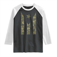 Camo Puerto Rico Flag Raglan Shirt Hispanic Heritage Month Boricua Rican - Wonder Print Shop