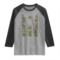 Camo Puerto Rico Flag Raglan Shirt Hispanic Heritage Month Boricua Rican - Wonder Print Shop