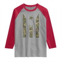 Camo Puerto Rico Flag Raglan Shirt Hispanic Heritage Month Boricua Rican - Wonder Print Shop