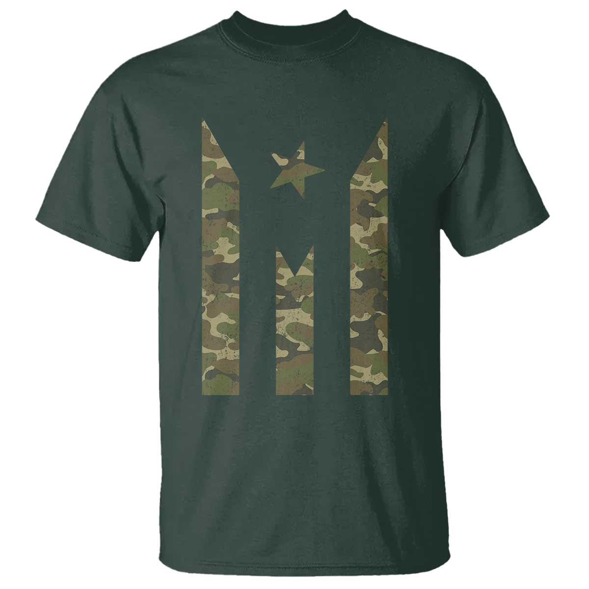 Camo Puerto Rico Flag T Shirt Hispanic Heritage Month Boricua Rican - Wonder Print Shop
