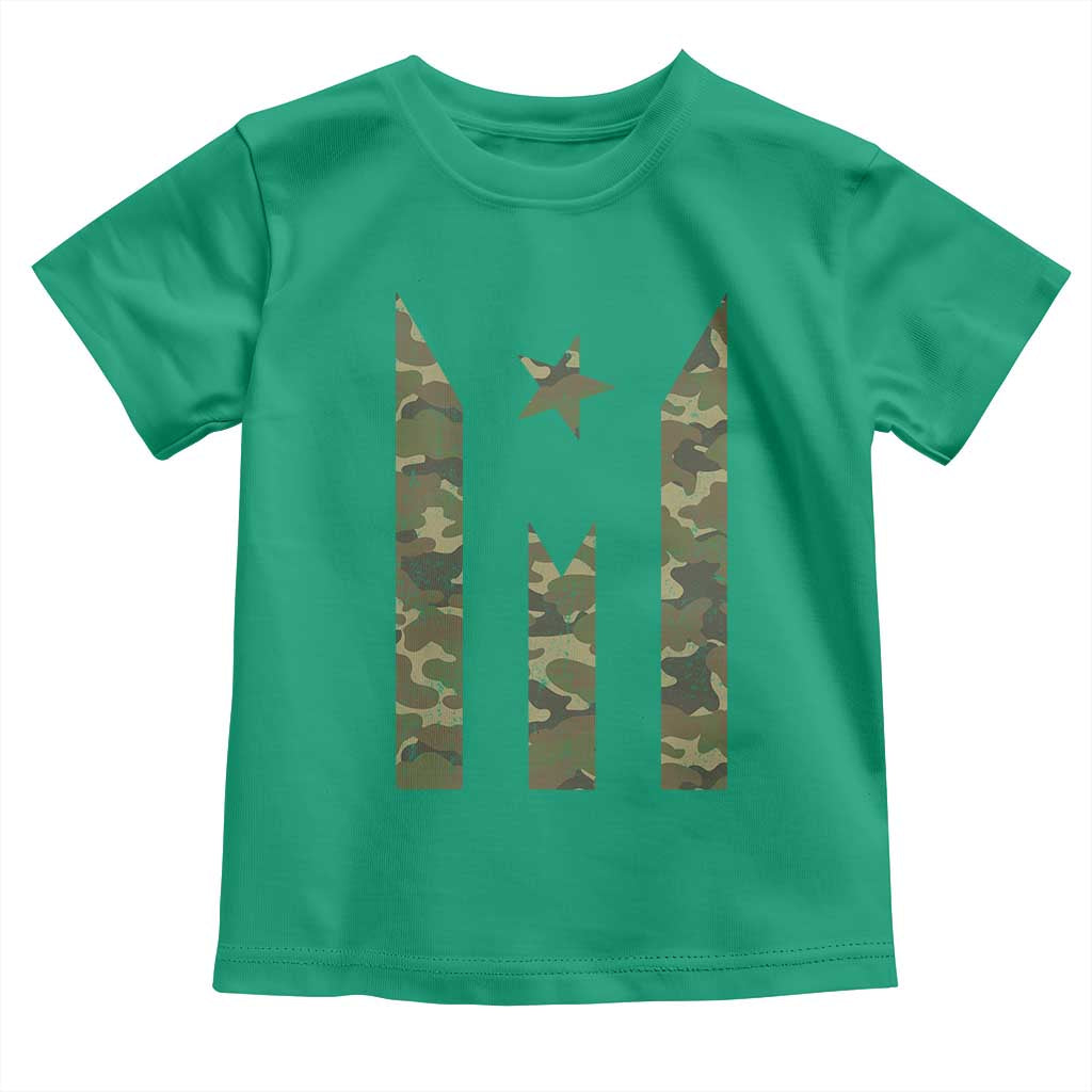 Camo Puerto Rico Flag Toddler T Shirt Hispanic Heritage Month Boricua Rican - Wonder Print Shop
