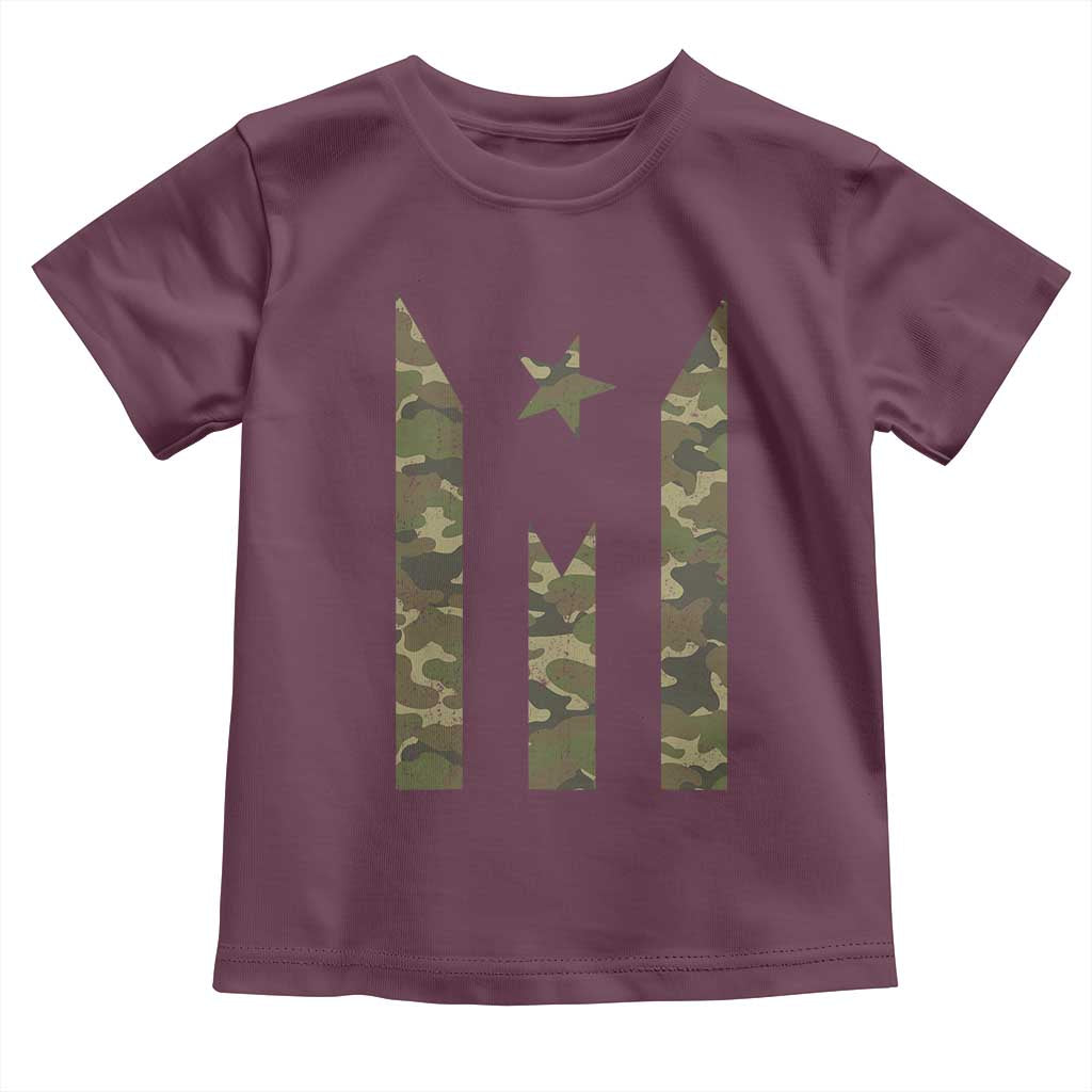 Camo Puerto Rico Flag Toddler T Shirt Hispanic Heritage Month Boricua Rican - Wonder Print Shop