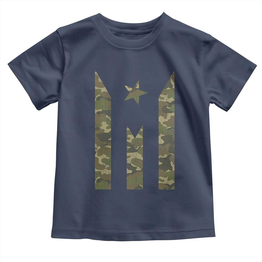 Camo Puerto Rico Flag Toddler T Shirt Hispanic Heritage Month Boricua Rican - Wonder Print Shop