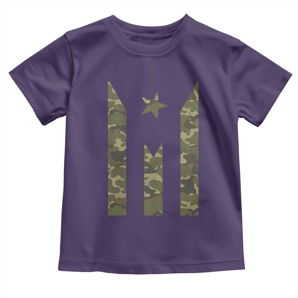 Camo Puerto Rico Flag Toddler T Shirt Hispanic Heritage Month Boricua Rican - Wonder Print Shop