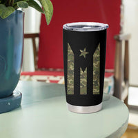 Camo Puerto Rico Flag Tumbler Cup Hispanic Heritage Month Boricua Rican - Wonder Print Shop