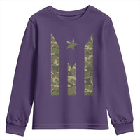 Camo Puerto Rico Flag Youth Sweatshirt Hispanic Heritage Month Boricua Rican - Wonder Print Shop