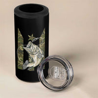 Fishing Puerto Rico Flag 4 in 1 Can Cooler Tumbler Bass Fish Fisherman Camo Camouflage US Flag - Wonder Print Shop